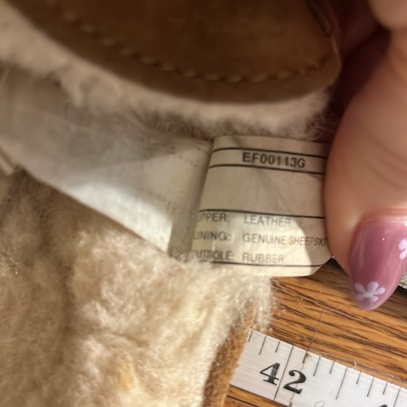 Ugg Dakota Suede Slippers Moccasins Chestnut 7 Leather Laces Water Resistant - Picture 12 of 12